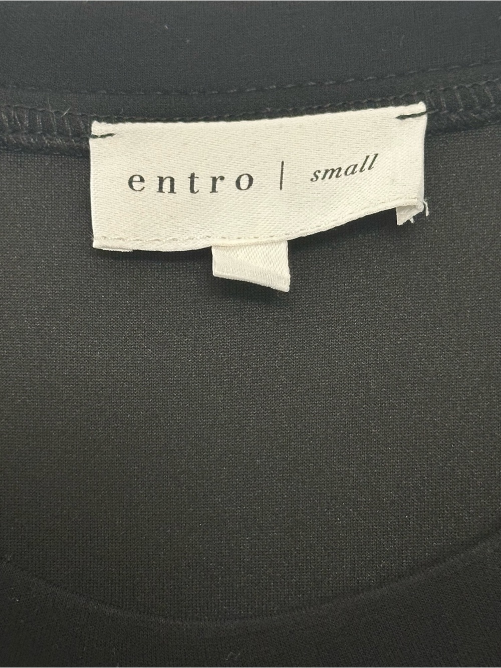 Entro Black Sleeveless Midi Dress Small Pockets Side Slit Minimalist - Picture 4 of 8